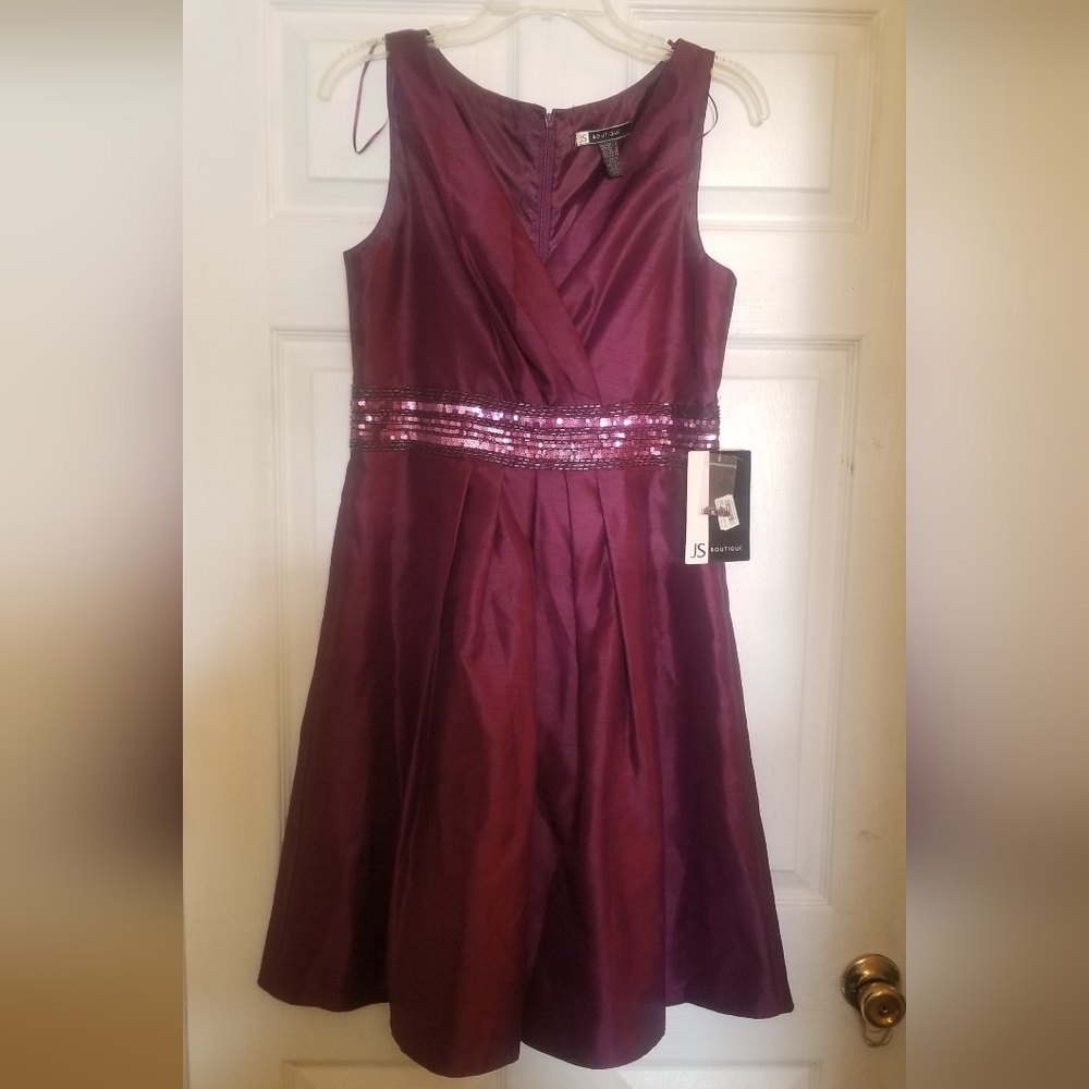 JS Boutique Purple Dress Size 8